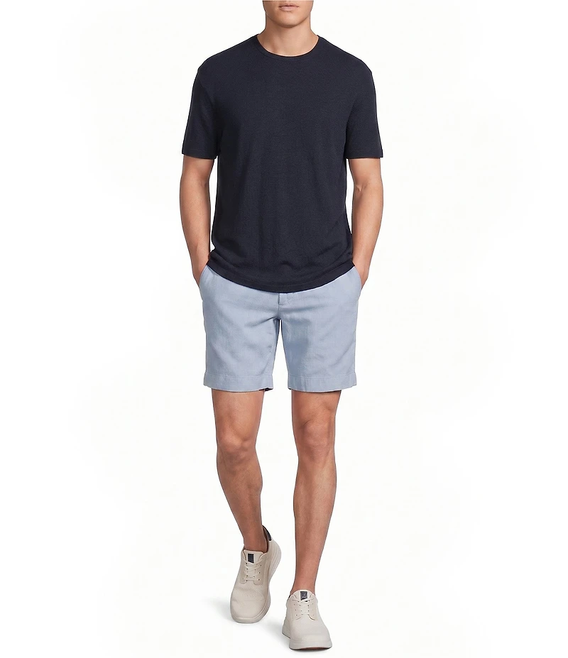 Cremieux Blue Label Madison Flat Front Garment Dyed 8#double; Inseam Shorts