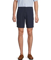 Cremieux Blue Label Madison Flat Front Linen Blend 8#double; Inseam Shorts