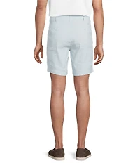 Cremieux Blue Label Madison Flat Front Linen Blend 8#double; Inseam Shorts