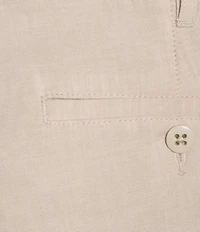 Cremieux Blue Label Madison Flat Front Linen Blend 8#double; Inseam Shorts