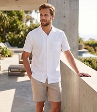 Cremieux Blue Label Madison Flat Front Linen Blend 8#double; Inseam Shorts