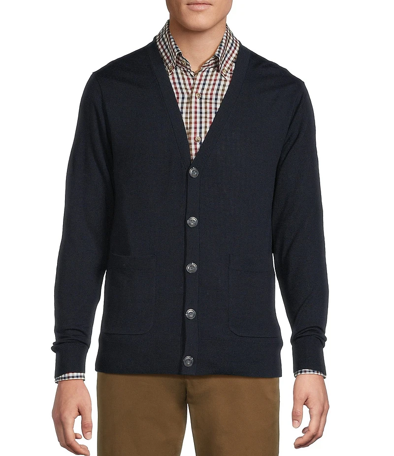 Cremieux Blue Label Merino Wool Cardigan
