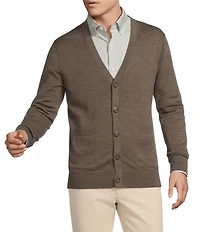 Cremieux Blue Label Merino Wool Cardigan