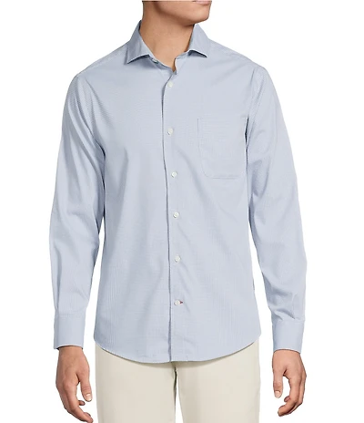 Cremieux Blue Label Micro-Check BRRR Oxford Long Sleeve Woven Shirt