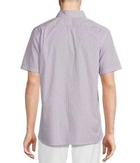 Cremieux Blue Label Micro Geo Print Poplin Short Sleeve Woven Shirt