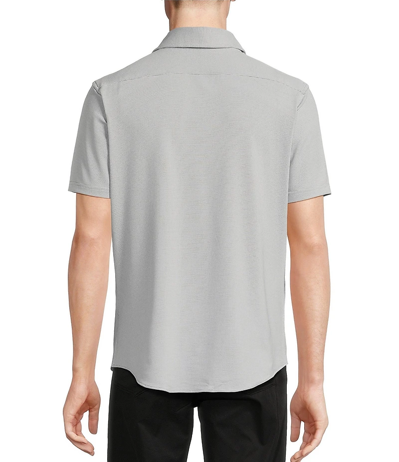 Cremieux Blue Label Micro-Stripe Brrr°® Jacquard Coat Front Short Sleeve Woven Shirt