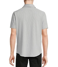 Cremieux Blue Label Micro-Stripe Brrr°® Jacquard Coat Front Short Sleeve Woven Shirt