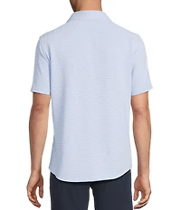 Cremieux Blue Label Micro-Stripe Brrr°® Jacquard Coat Front Short Sleeve Woven Shirt