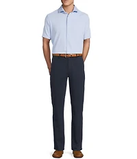 Cremieux Blue Label Micro-Stripe Brrr°® Jacquard Coat Front Short Sleeve Woven Shirt