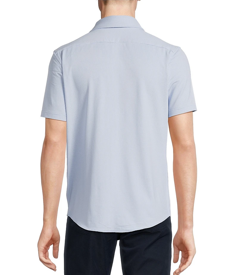 Cremieux Blue Label Micro-Stripe Brrr°® Jacquard Coat Front Short Sleeve Woven Shirt