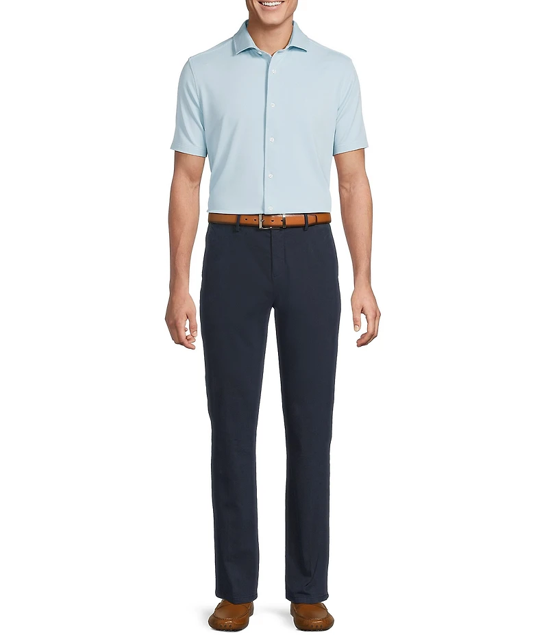 Cremieux Blue Label Micro-Stripe Brrr°® Jacquard Coat Front Short Sleeve Woven Shirt