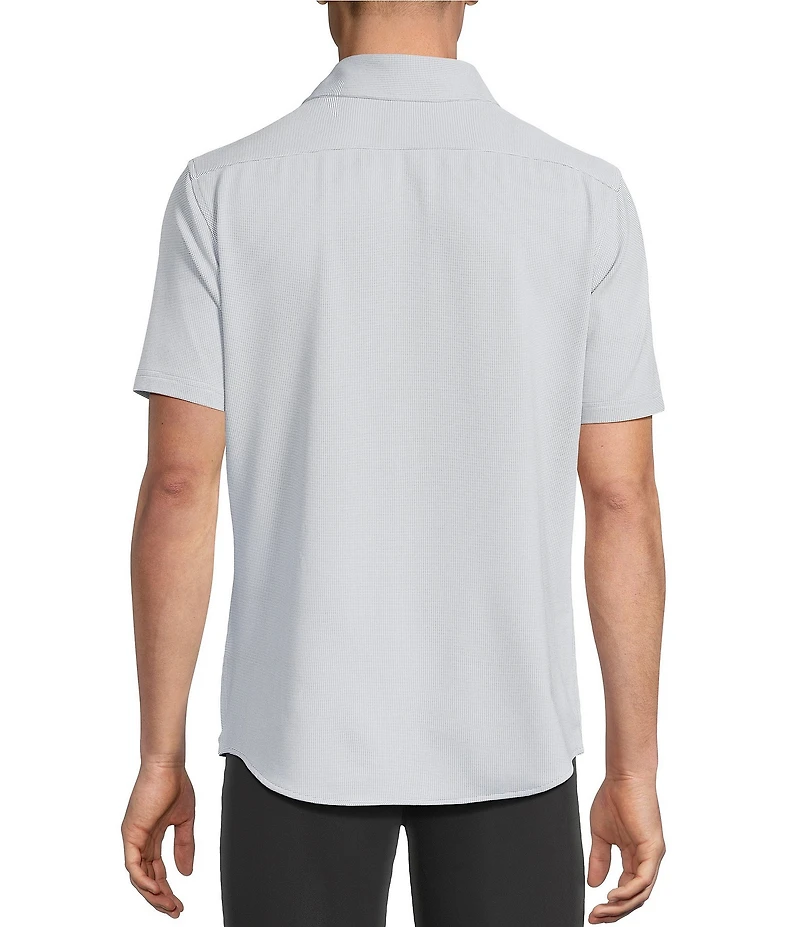 Cremieux Blue Label Micro-Stripe Brrr°® Jacquard Coat Front Short Sleeve Woven Shirt