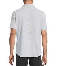 Cremieux Blue Label Micro-Stripe Brrr°® Jacquard Coat Front Short Sleeve Woven Shirt