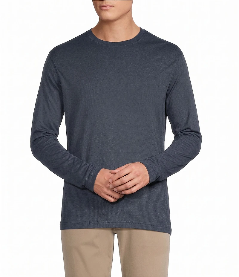 Cremieux Blue Label Micro Stripe Long Sleeve T-Shirt