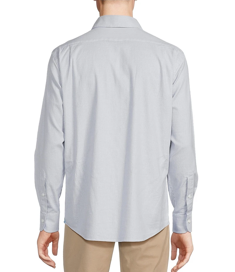 Cremieux Blue Label Micro-Stripe Oxford Long Sleeve Woven Shirt
