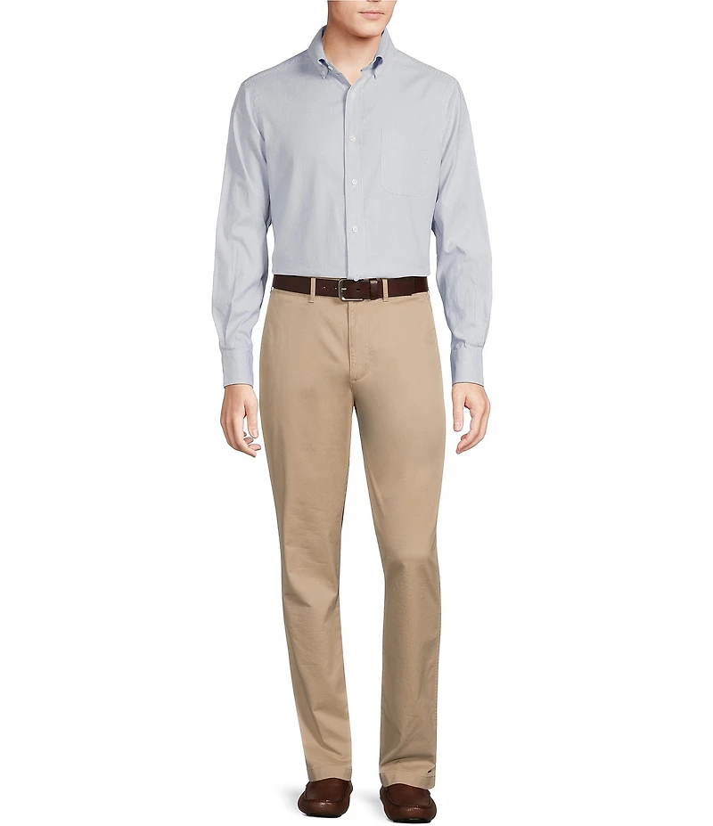 Cremieux Blue Label Micro-Stripe Oxford Long Sleeve Woven Shirt