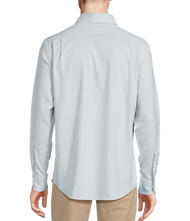 Cremieux Blue Label Micro-Stripe Oxford Long Sleeve Woven Shirt