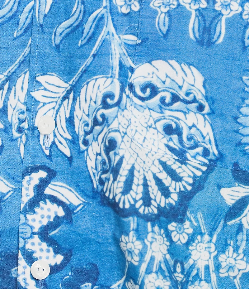 Cremieux Blue Label Mixed Floral Print Short Sleeve Woven Camp Shirt