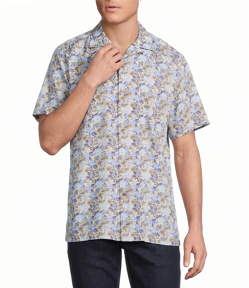 Cremieux Blue Label Modal Floral Print Short Sleeve Woven Camp Shirt