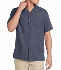 Cremieux Blue Label Modal Geometric Print Short Sleeve Woven Camp Shirt
