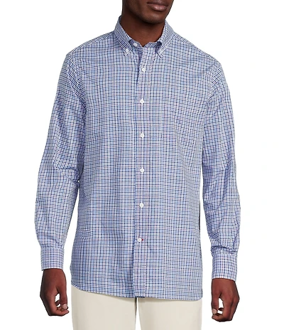 Cremieux Blue Label Multi Color Plaid Long Sleeve Woven Shirt