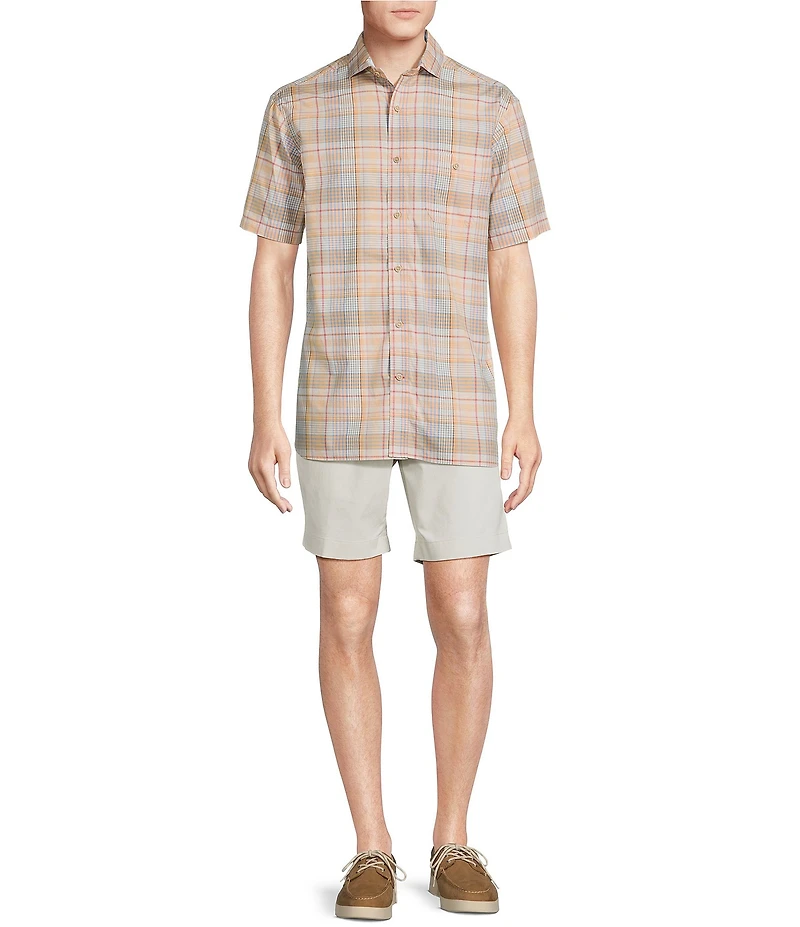 Cremieux Blue Label Multi Plaid Short Sleeve Woven Shirt