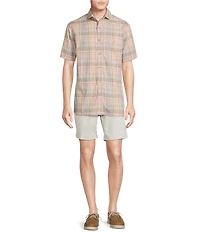 Cremieux Blue Label Multi Plaid Short Sleeve Woven Shirt