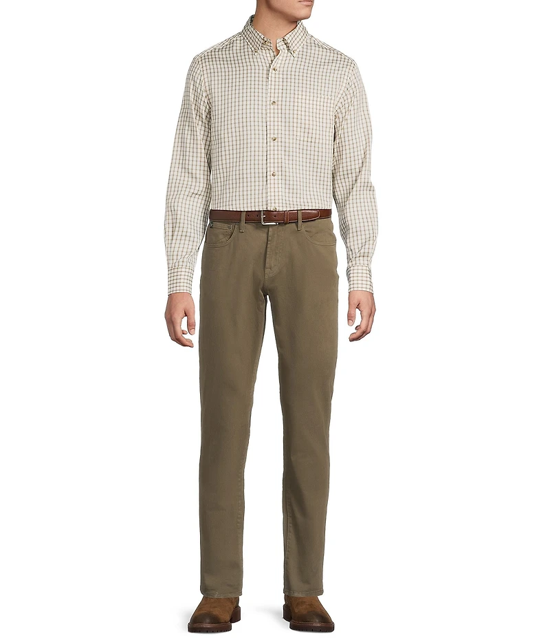 Cremieux Blue Label Neutral Check Twill Long Sleeve Woven Shirt