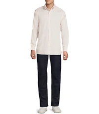 Cremieux Blue Label Neutral Paisley Print Twill Long Sleeve Woven Shirt