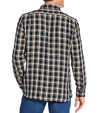 Cremieux Blue Label Neutral Plaid Long Sleeve Woven Shirt