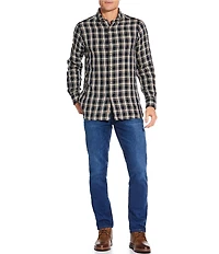 Cremieux Blue Label Neutral Plaid Long Sleeve Woven Shirt