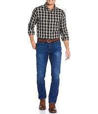 Cremieux Blue Label Neutral Plaid Long Sleeve Woven Shirt