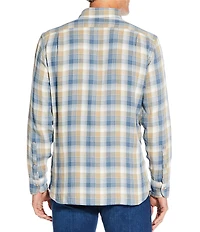Cremieux Blue Label Neutral Plaid Long Sleeve Woven Shirt