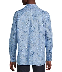 Cremieux Blue Label Paisley 70s Twill Long Sleeve Woven Shirt