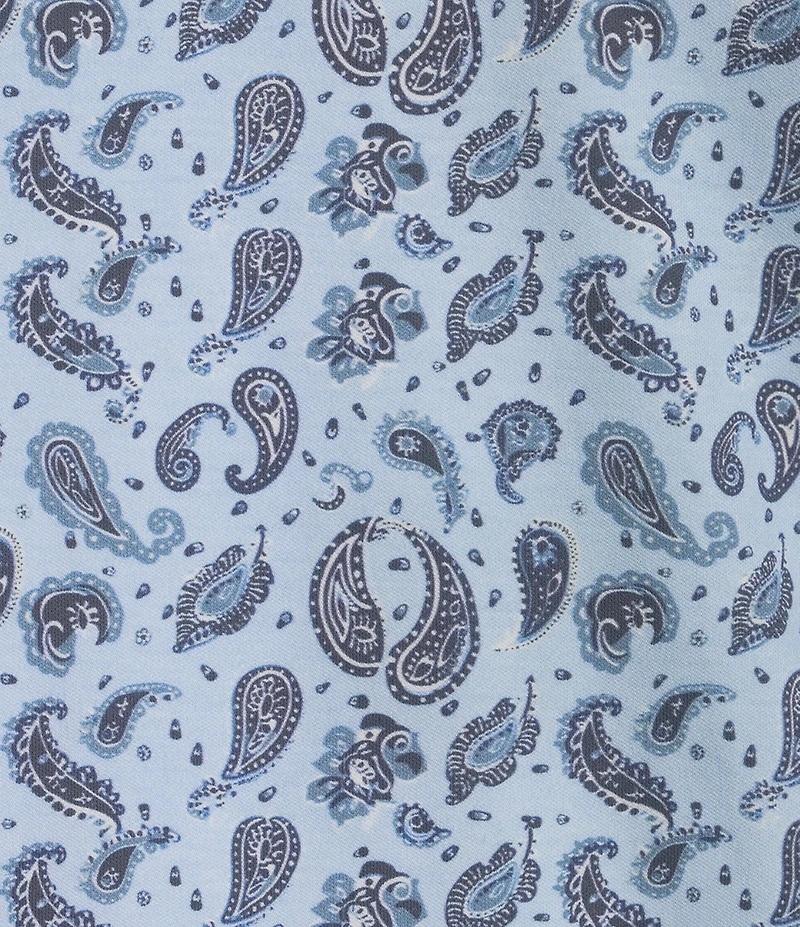 Cremieux Blue Label Paisley Print Interlock Short Sleeve Polo Shirt