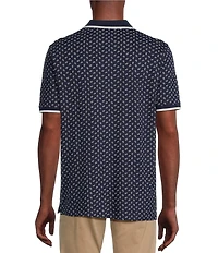 Cremieux Blue Label Paisley Print Short Sleeve Polo Shirt