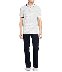 Cremieux Blue Label Paisley Print Short Sleeve Polo Shirt