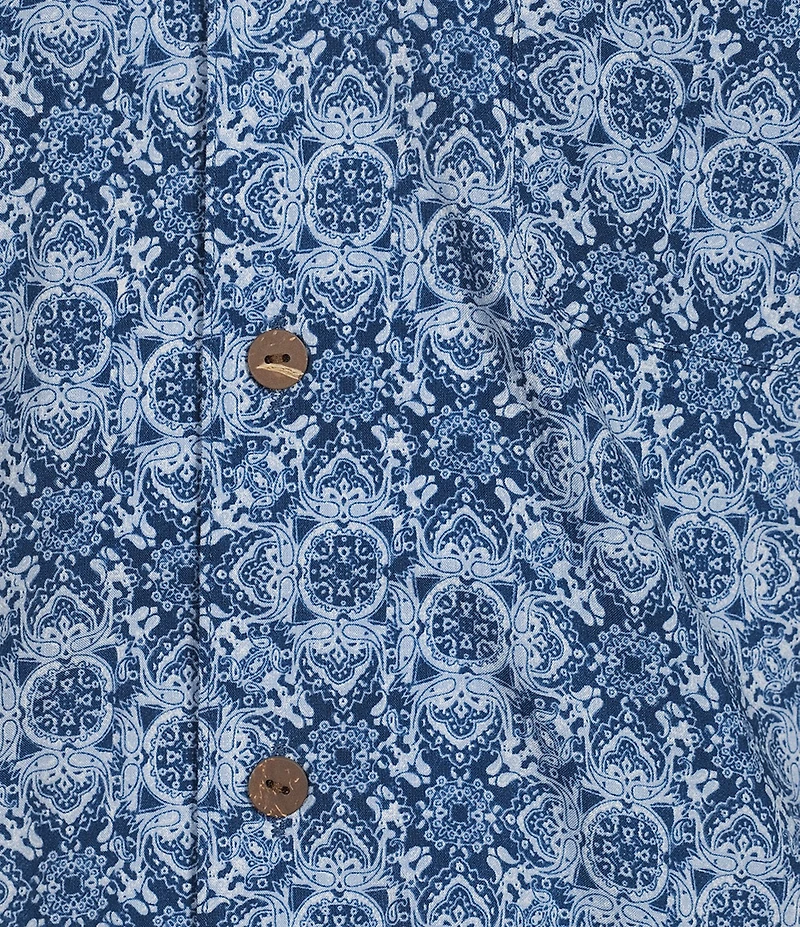 Cremieux Blue Label Paisley Print Short Sleeve Woven Camp Shirt
