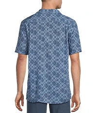 Cremieux Blue Label Paisley Print Short Sleeve Woven Camp Shirt