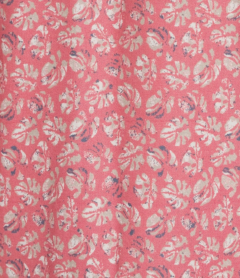 Cremieux Blue Label Palm Floral Print Short Sleeve Woven Camp Shirt