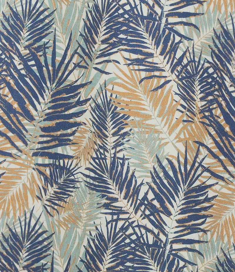 Cremieux Blue Label Palm Leaf Print Short Sleeve Woven Camp Shirt