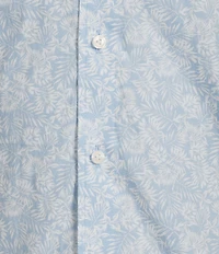 Cremieux Blue Label Palm Print Poplin Long Sleeve Woven Shirt