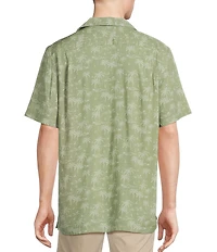 Cremieux Blue Label Palm Print Short Sleeve Woven Camp Shirt