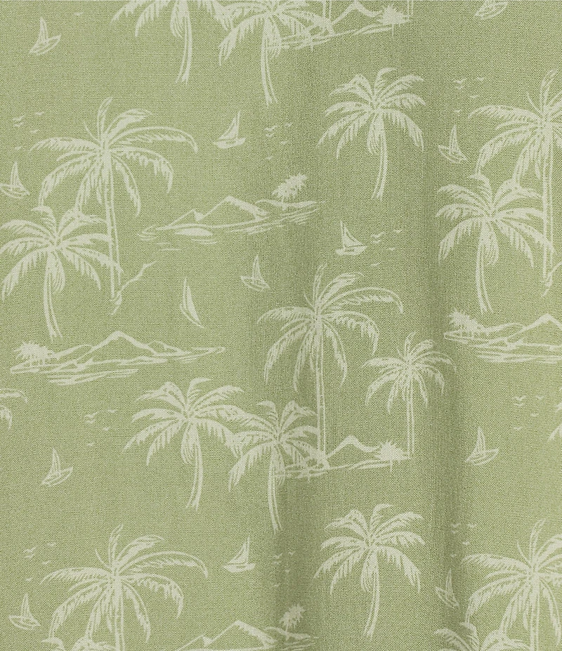 Cremieux Blue Label Palm Print Short Sleeve Woven Camp Shirt
