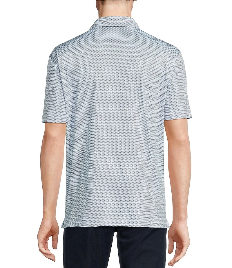 Cremieux Blue Label Performance Big & Tall Stretch Geo Print Short Sleeve Polo Shirt