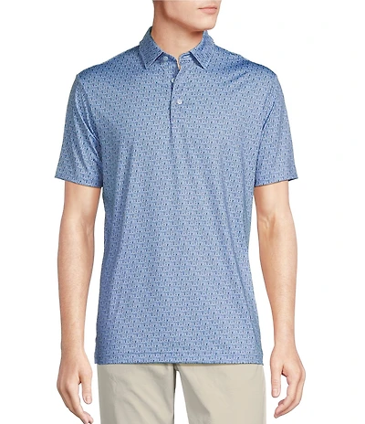Cremieux Blue Label Performance Big & Tall Stretch Happy Hour Drinks Printed Short Sleeve Polo Shirt