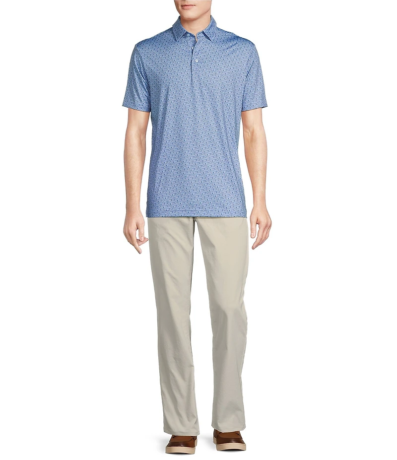 Cremieux Blue Label Performance Big & Tall Stretch Happy Hour Drinks Printed Short Sleeve Polo Shirt