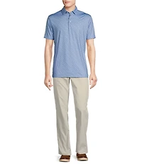 Cremieux Blue Label Performance Big & Tall Stretch Happy Hour Drinks Printed Short Sleeve Polo Shirt