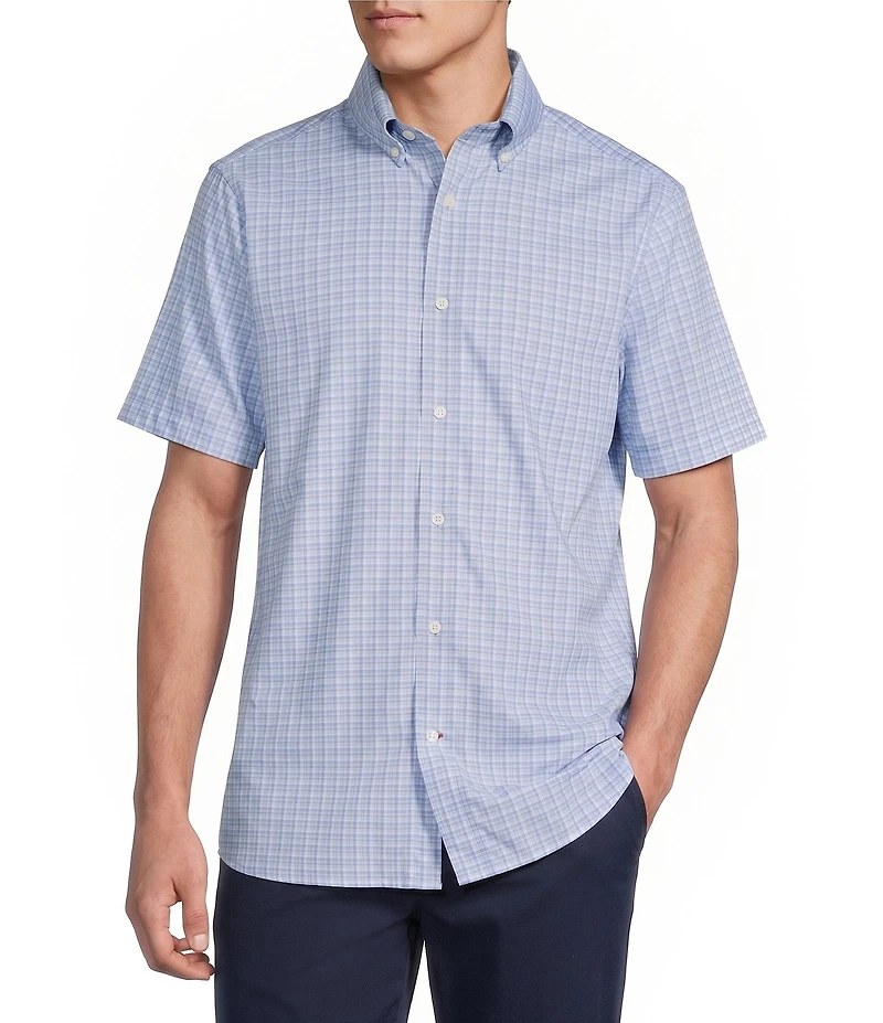 Cremieux Blue Label Performance BRRR Plaid Short Sleeve Woven Shirt