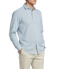 Cremieux Blue Label Performance BRRR Seersucker Card Print Long Sleeve Woven Shirt